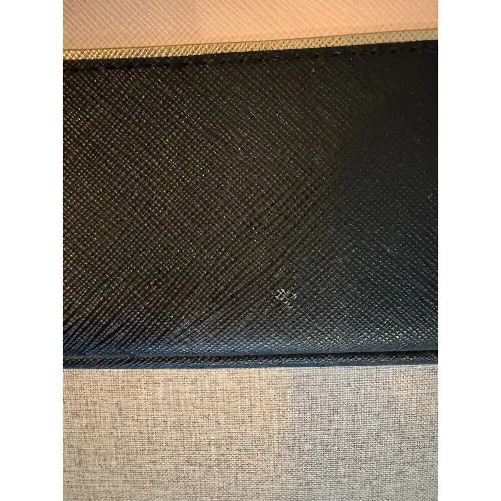 Kate Spade Black & Pink Laptop Computer Padded Case Sleeve Zip Saffiano Leather